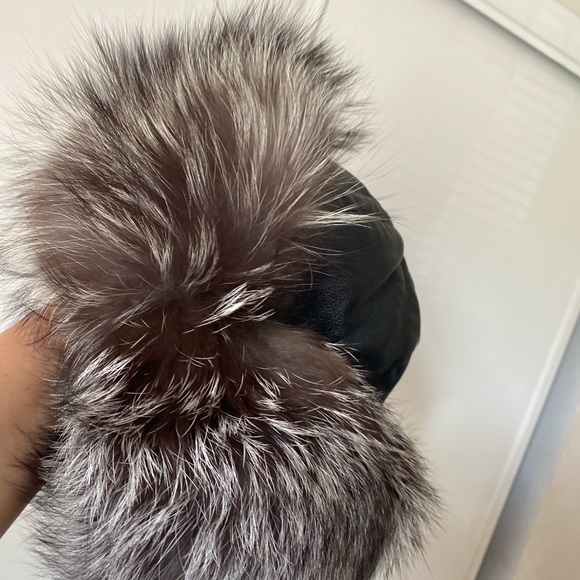 Genuine Real Silver Fox Fur Genuine Leather Fancy Winter Trapper Woman Hat main image 14